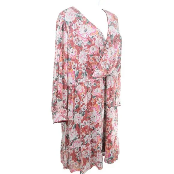 NWT LC Lauren Conrad Floral Sequin Mini Dress Women's Size 3X - Picture 3 of 10